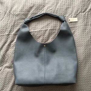 The Love Knot Slouchy Bag- gone viral! Denim Medium Blue | NWT